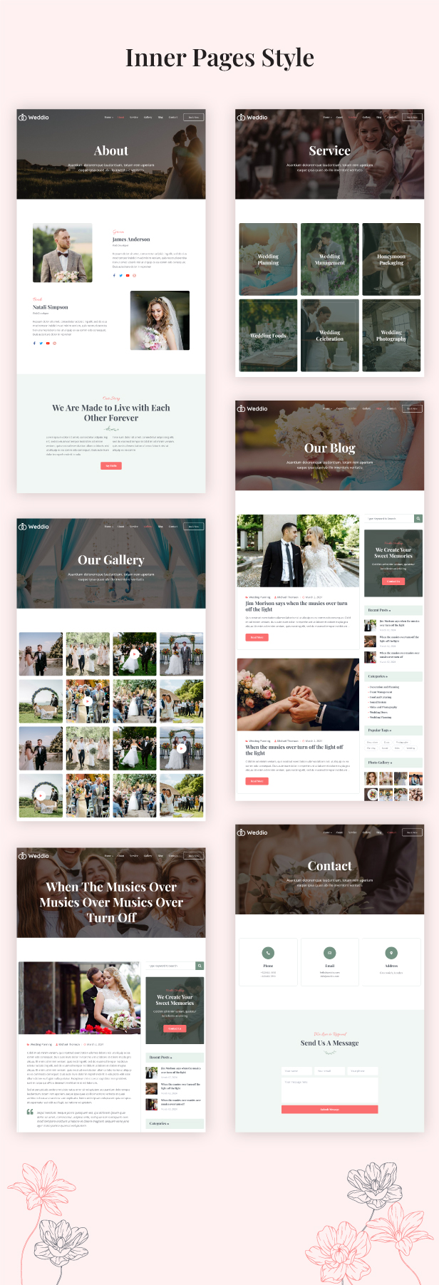Weddio Features