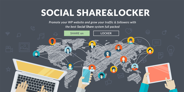 Plug-in do WordPress do Social Share & Locker Pro - 1