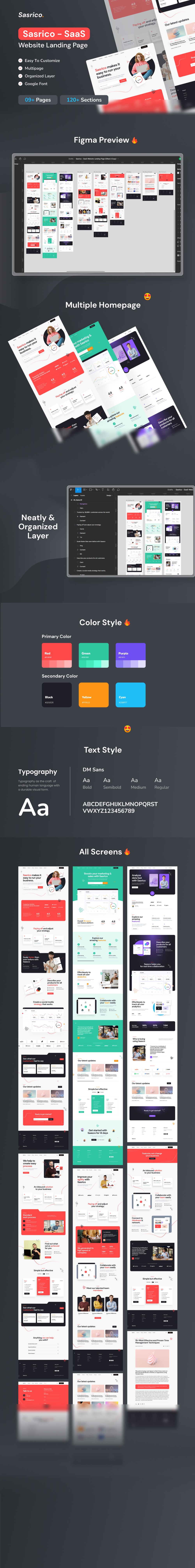 Sasrico - SaaS Website Figma Template - 2
