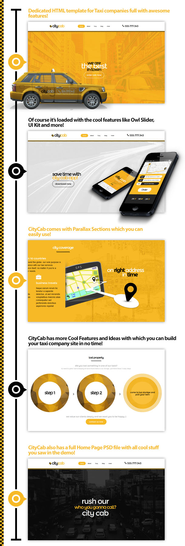 CityCab - Taxi Company Responsive HTML Template - 1