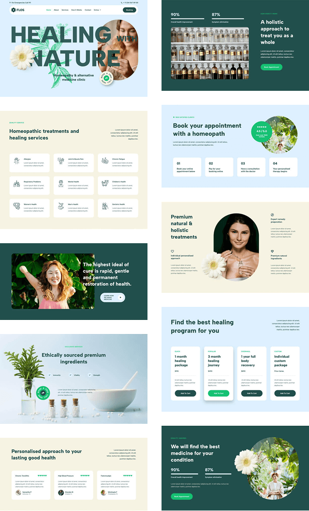 Flos - Alternative Medicine & Holistic Health Elementor Template Kit - 1