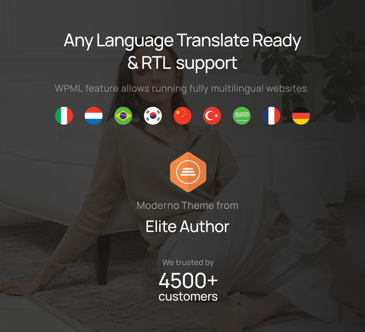 Moderno - Any Language Translate Ready & RTL support