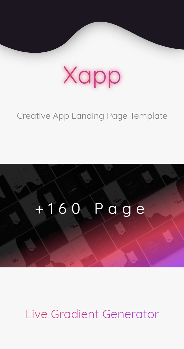 Xapp - HTML App Landing Page Template