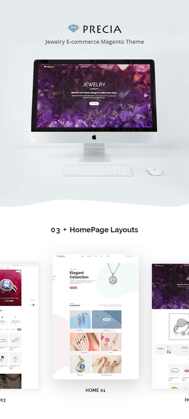 Precia - Jewelry eCommerce Magento 2 Theme