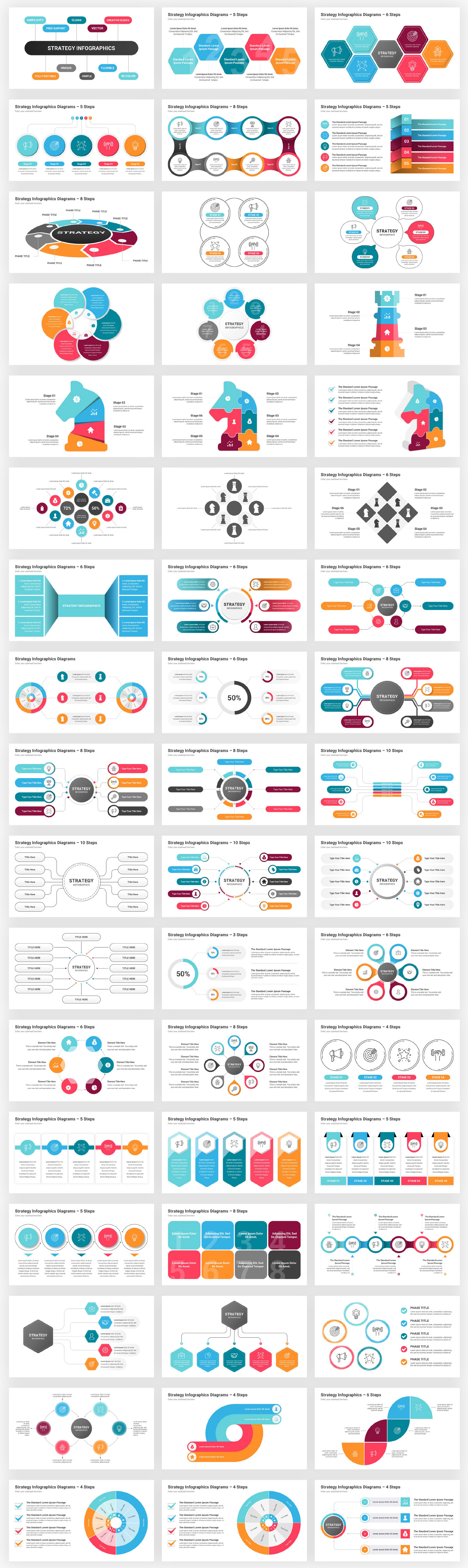 Infographics Complete Bundle PowerPoint Templates - 84