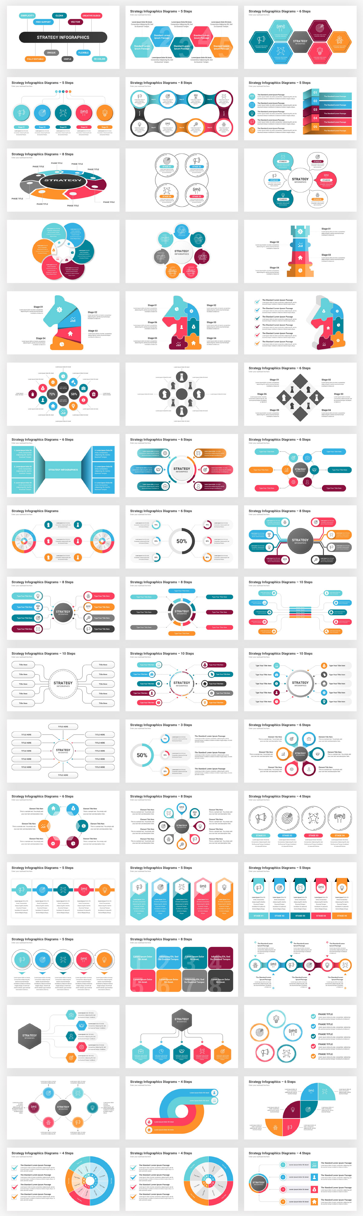 Infographics Complete Bundle PowerPoint Templates - 92