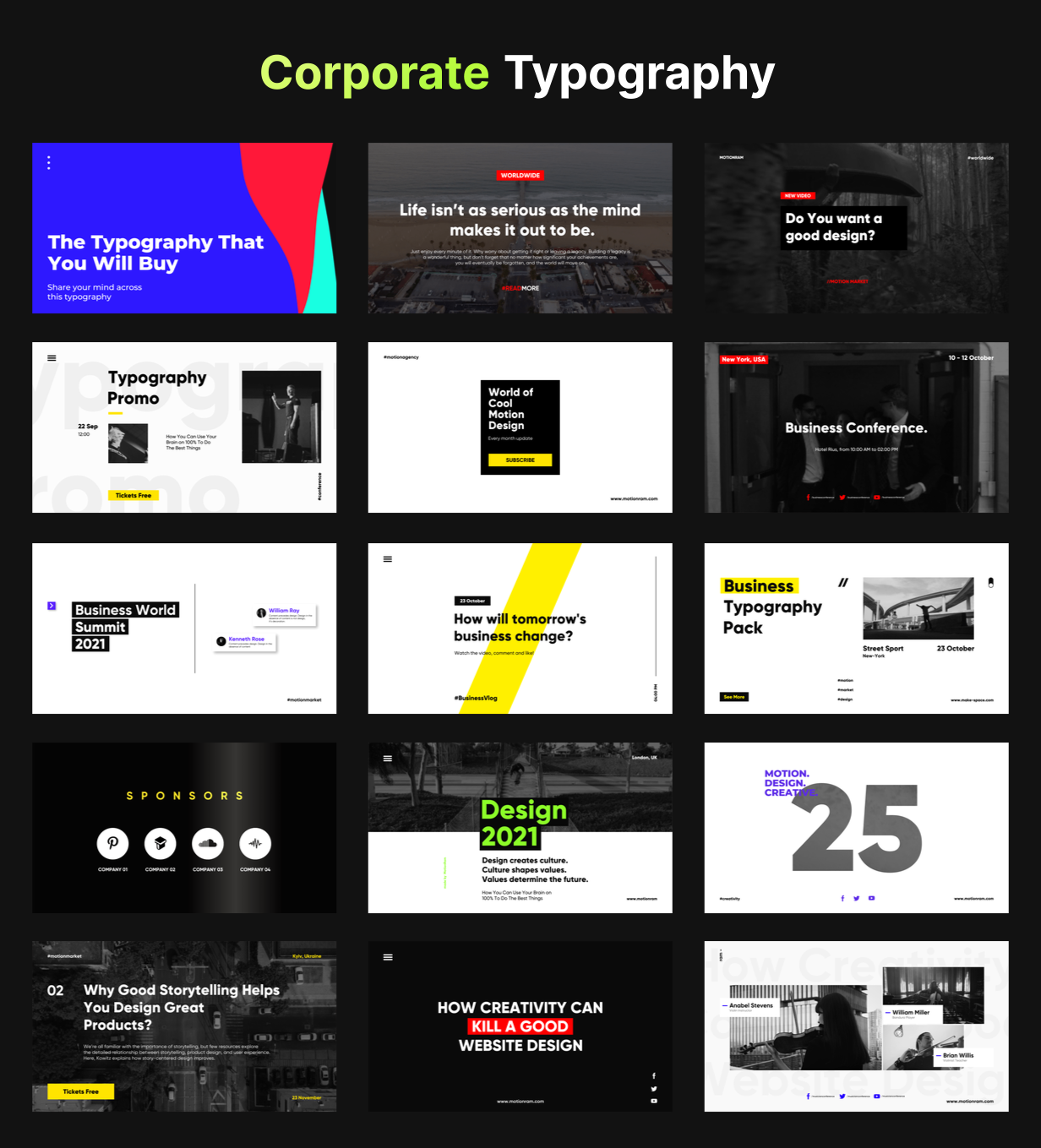 Just Typography Pack - 5