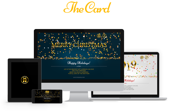 Christmas Card Elegant Confetti Rain - 1