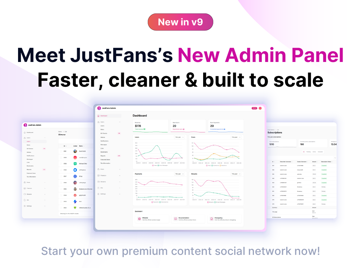 JustFans - Premium Content Creators SaaS platform - 2