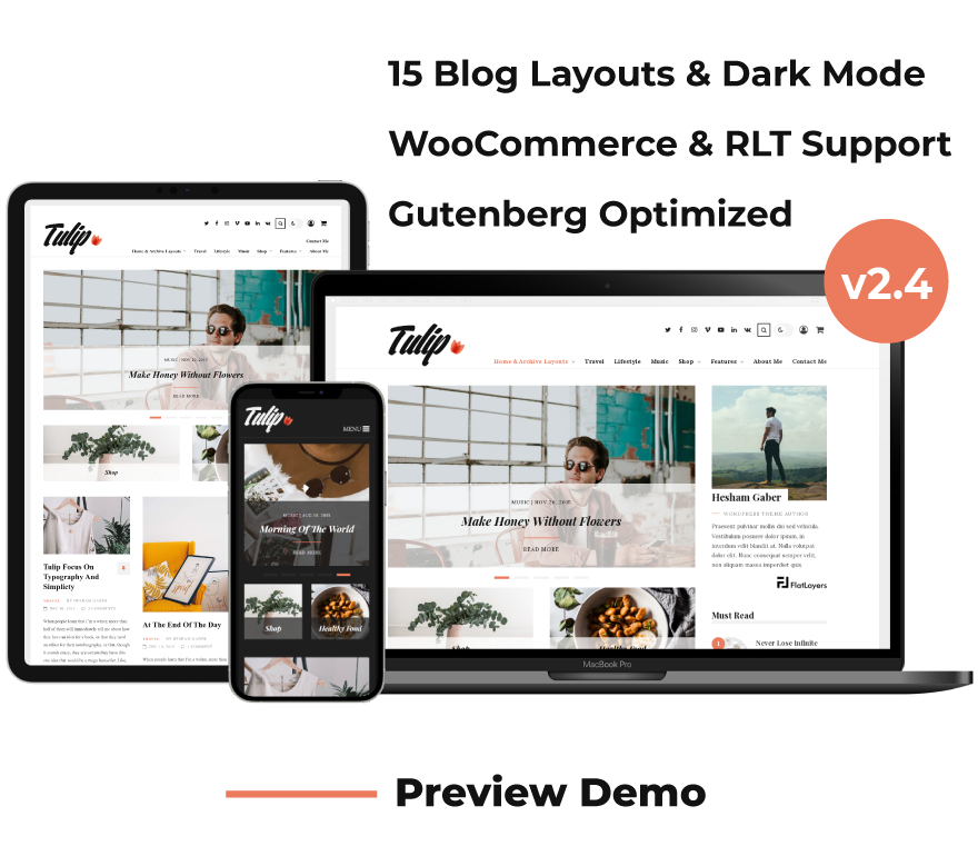 Tulip - Responsive WordPress Blog Theme - 1