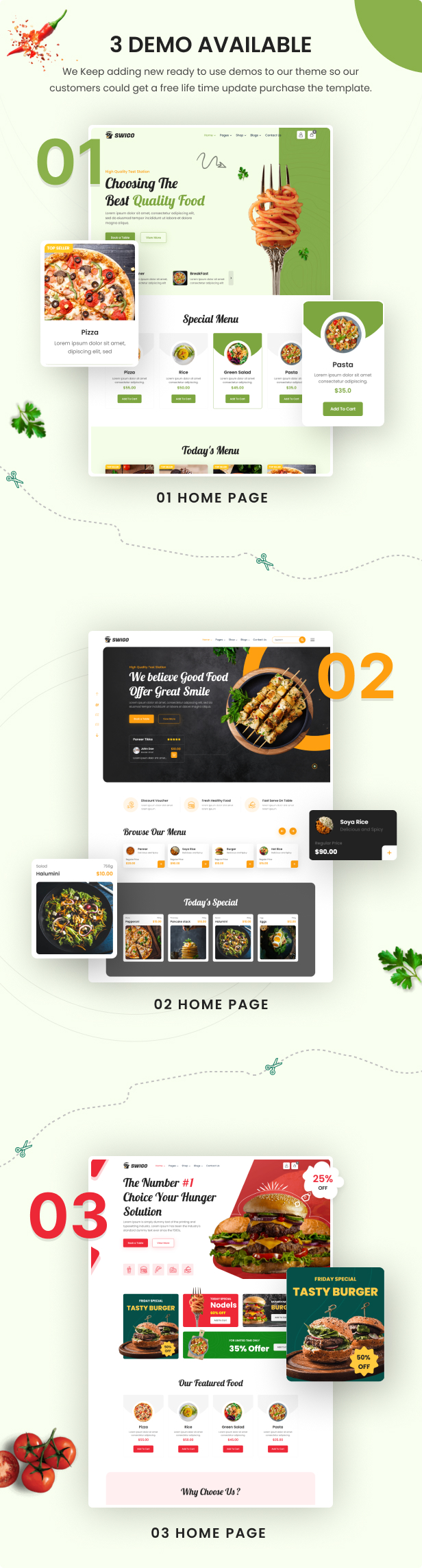 Swigo - Fast Food And Restaurant React Tailwind CSS Template