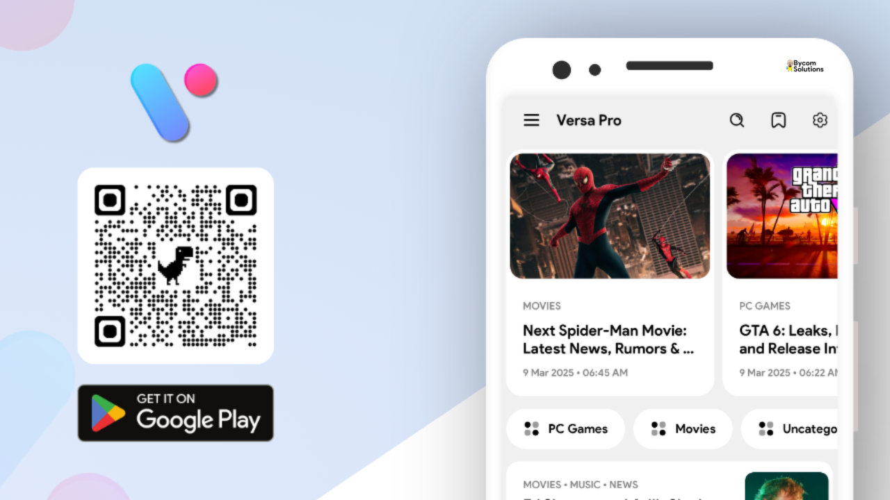 VersaPro - Android Multipurpose App | Wordpress | WebView | RSS Feed | YouTube - BycomSolutions.com - 8