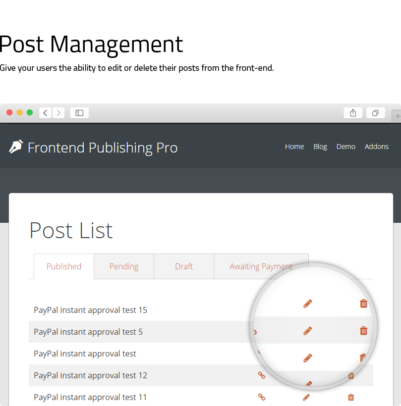Frontend Publishing Pro - WordPress 帖子提交插件