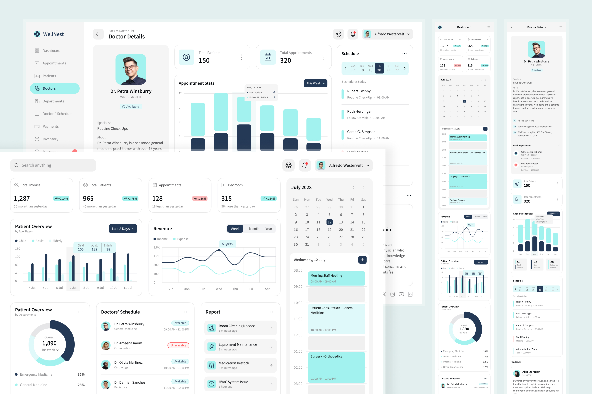 WellNest - Hospital Management Dashboard Figma Template - 2