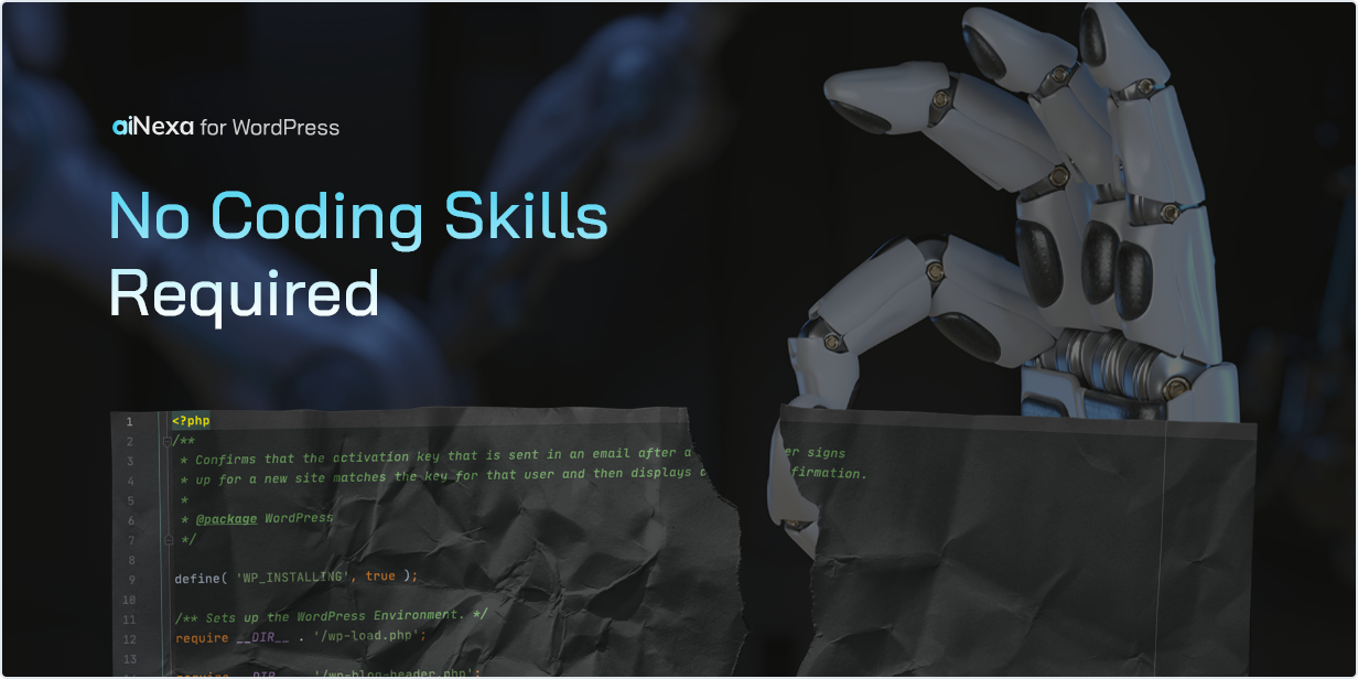 No coding Skills Required