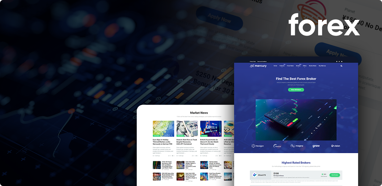 Forex and Broker Affiliate WordPress Theme