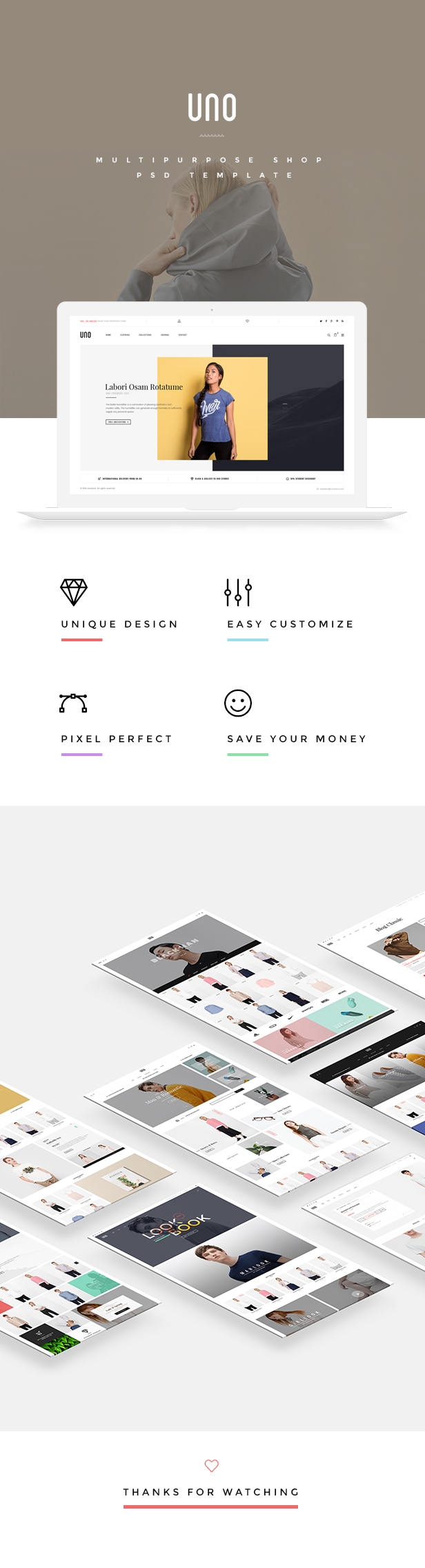 UNO - A Multipurpose Shop PSD Template - 1