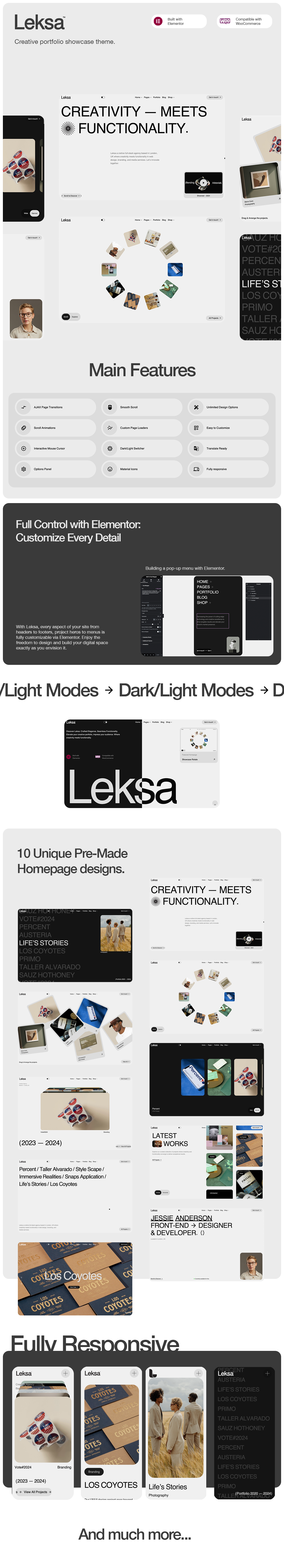 Leksa - Creative Portfolio Showcase Theme - 1