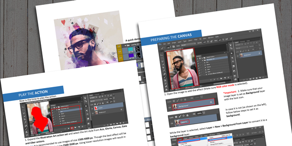 5-in-1 Illustration Art Photoshop Action - 1