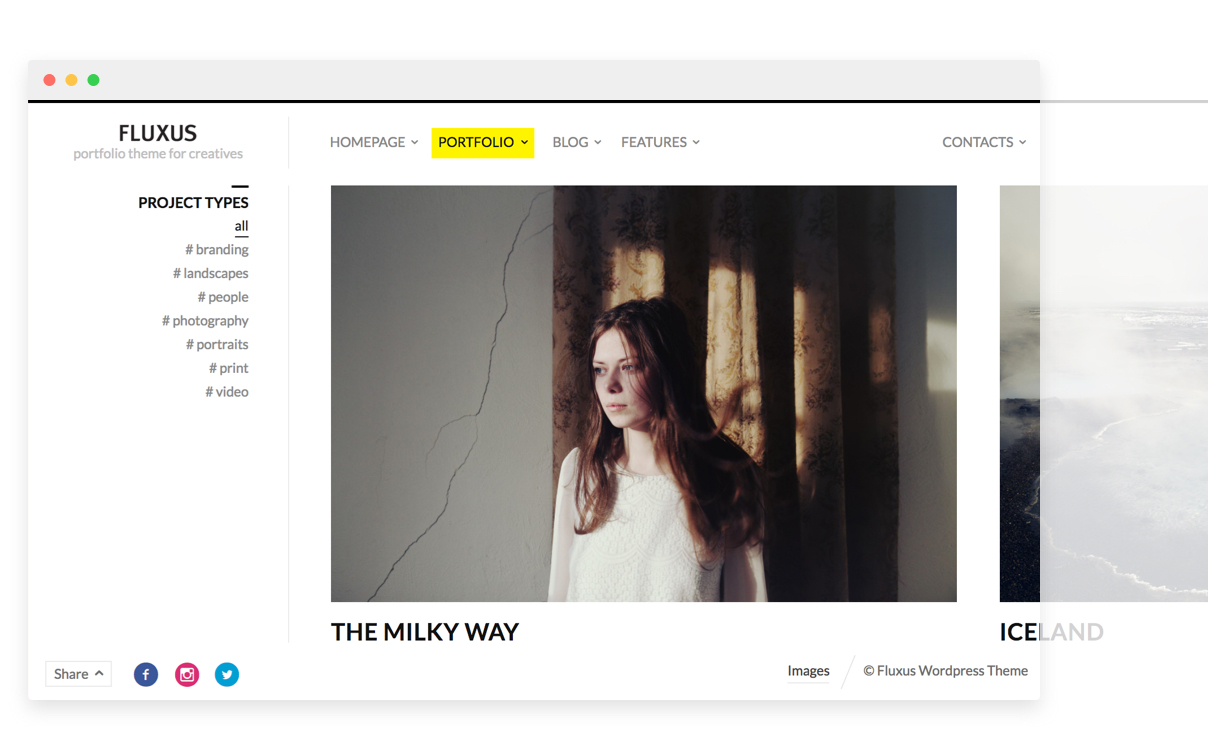 Fluxus - Horizontal Portfolio Theme