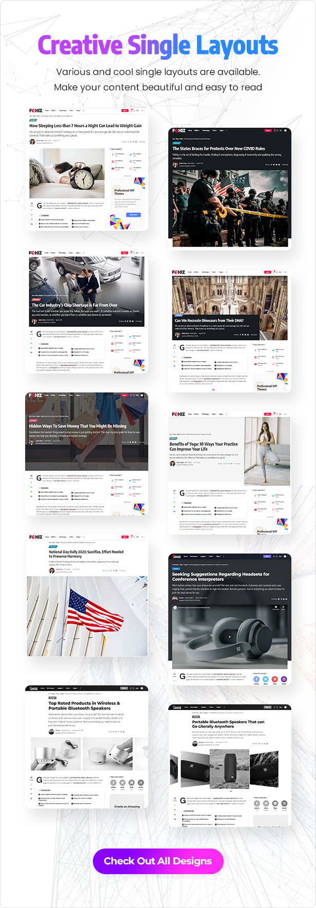 foxiz wordpress newspaper and magazine theme single layout