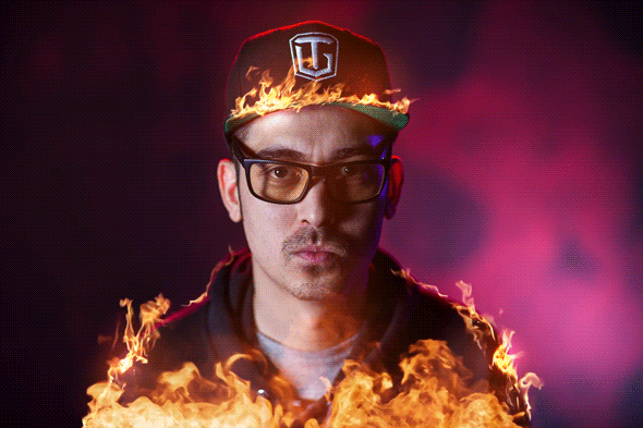 GIF Animated fire Photoshop effect action