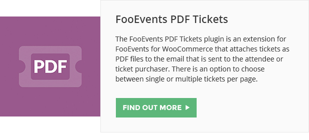 FooEvents PDF Tickets FooEvents PDF Tickets