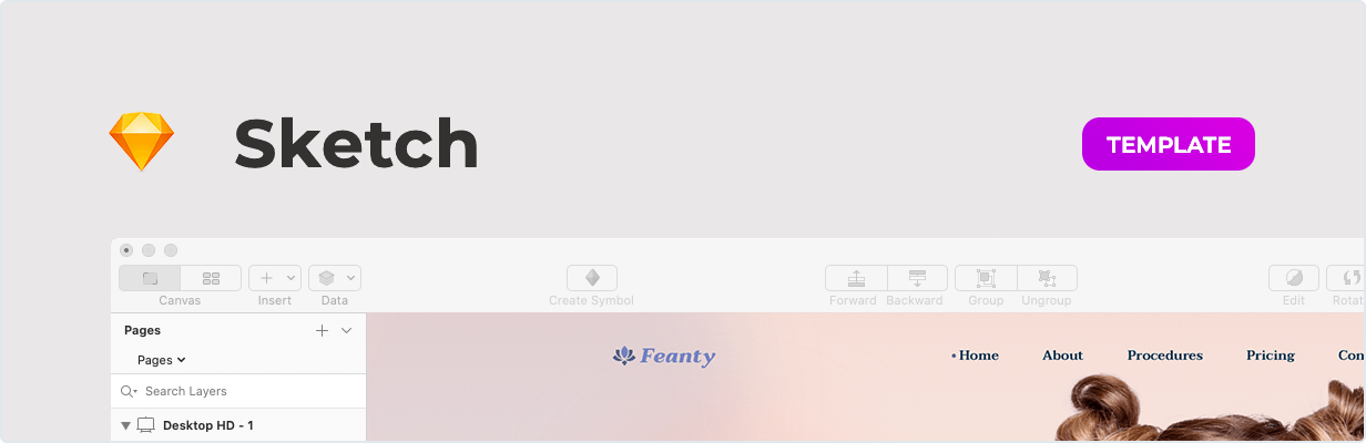 Feanty – Beauty Clinic Template for Sketch
