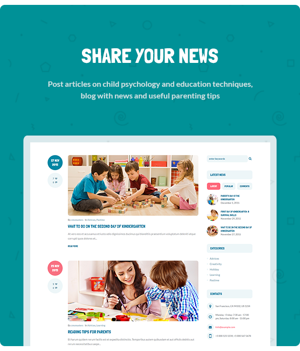 kids wordpress theme