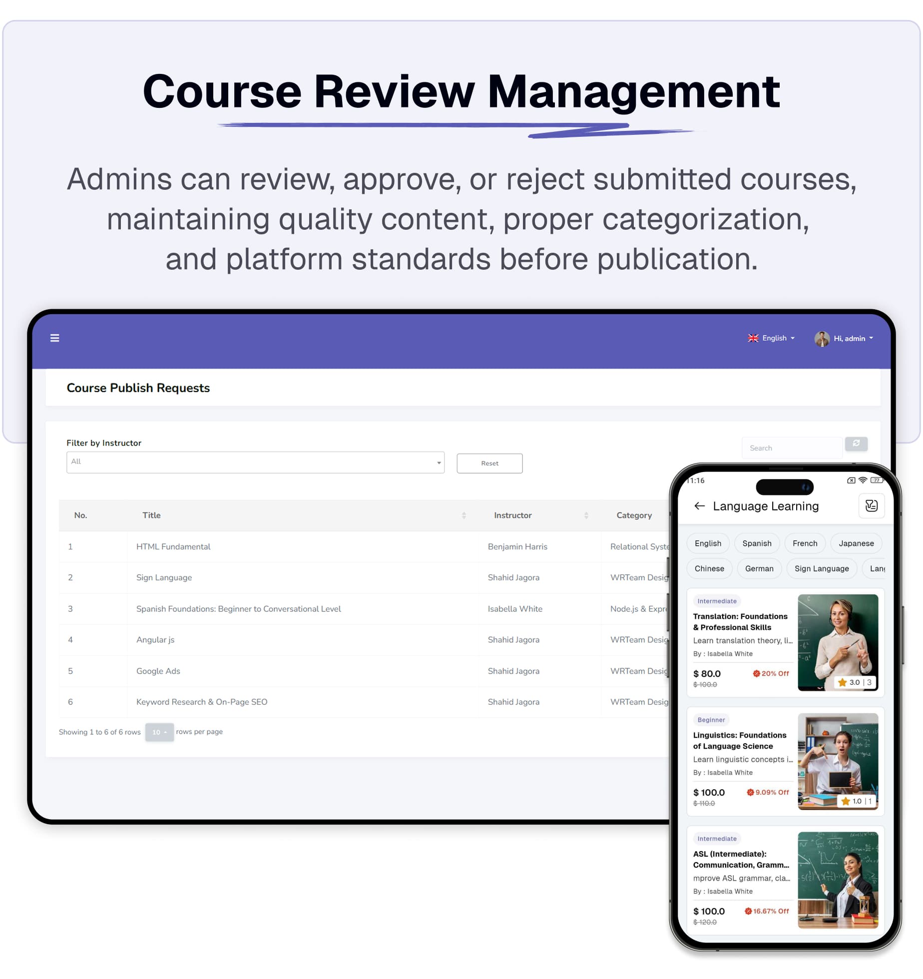 Course Review Management