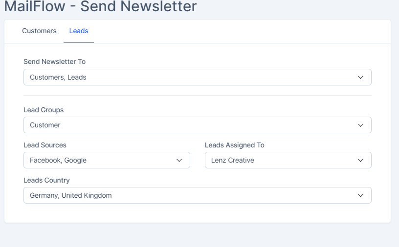 MailFlow - Customers & Leads Newsletter For Perfex CRM - 2