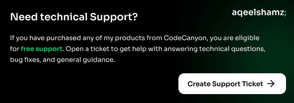 Create Support Ticket