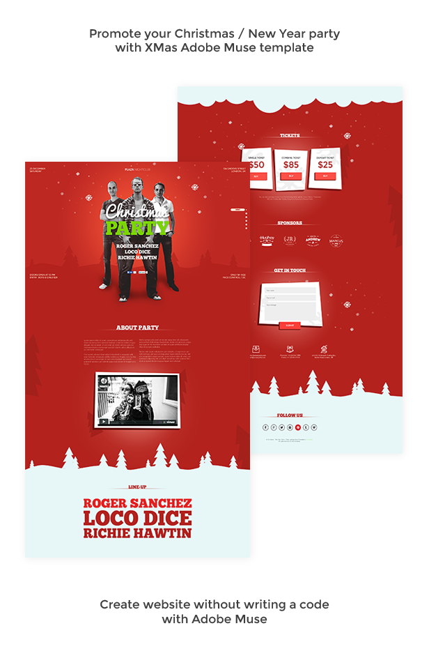 XMas - Christmas / New Year Party Muse Template - 1