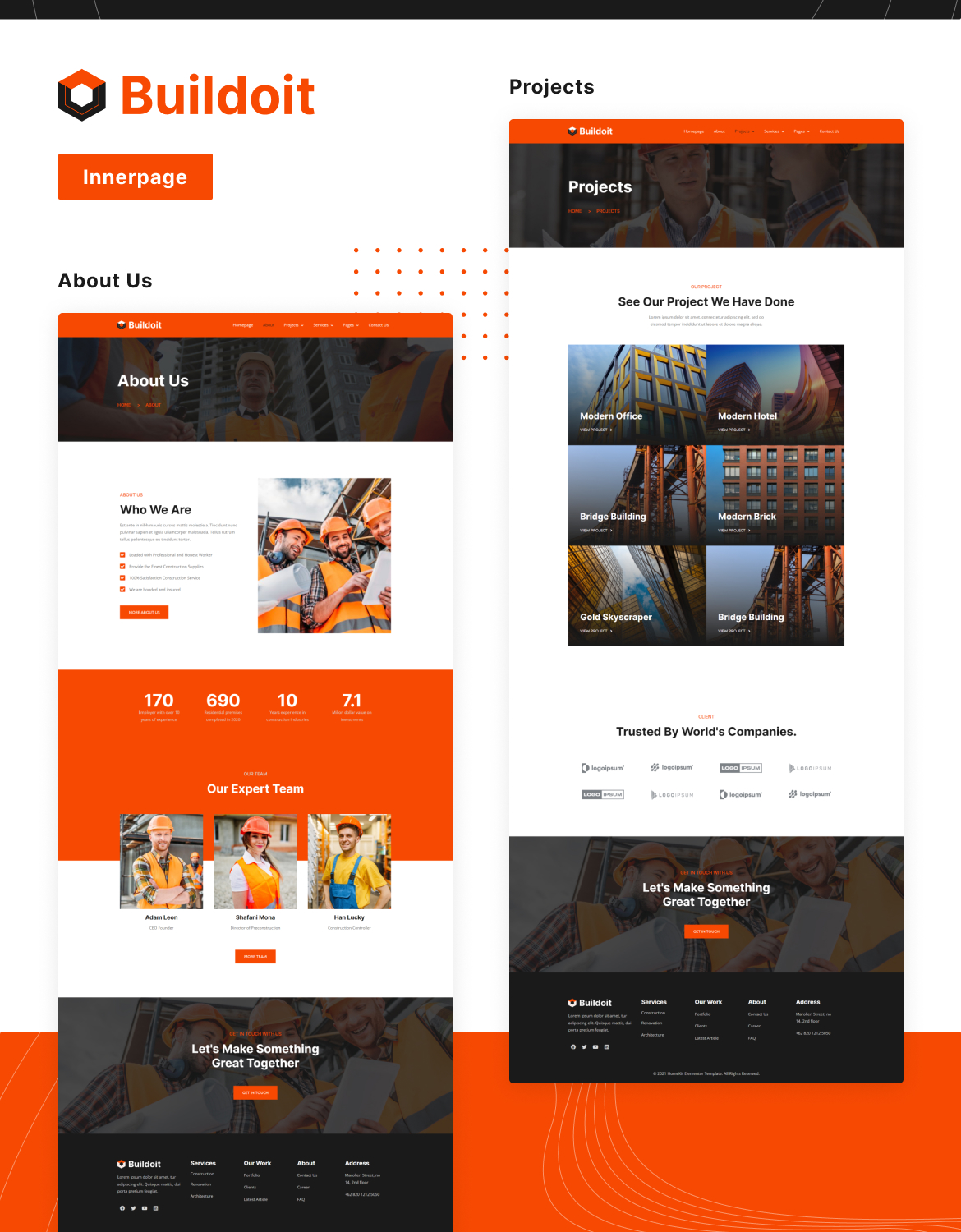 Buildoit | Construction & Building Elementor Template Kit - 2