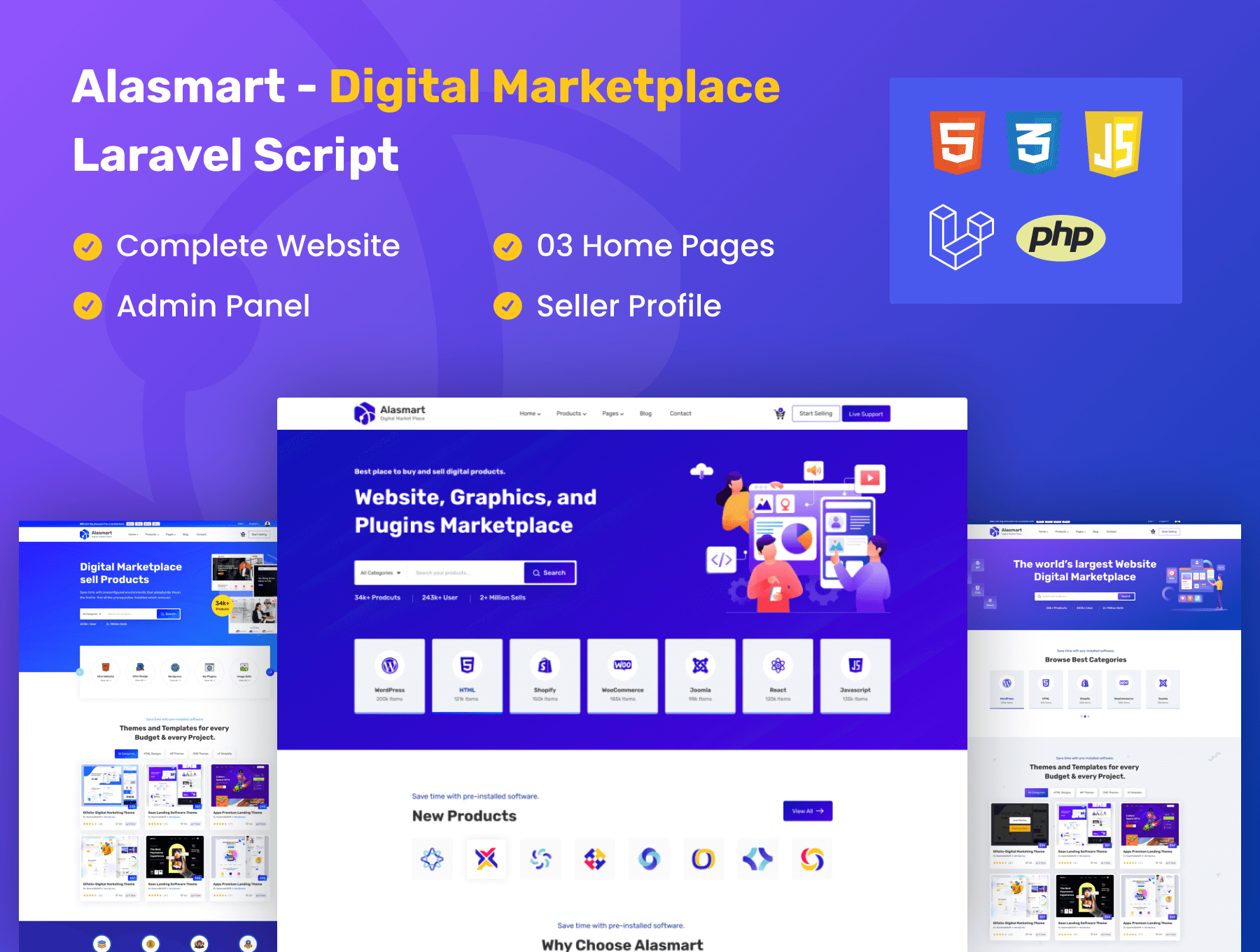 Alasmart - Digital Product Download Marketplace Laravel Script