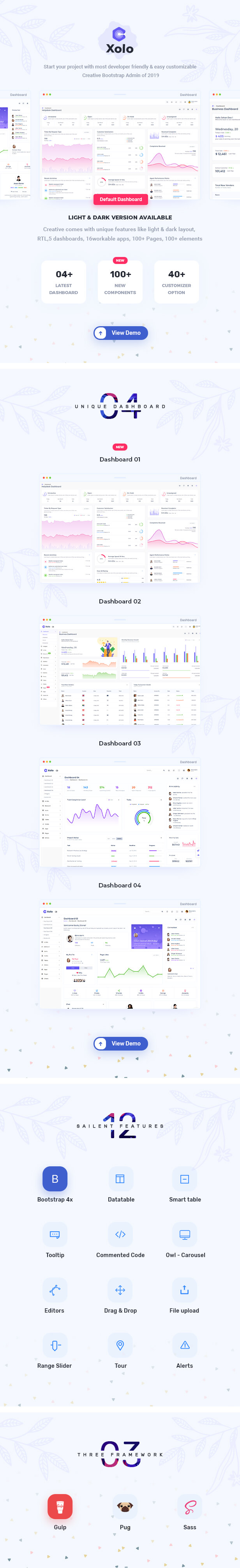 xolo Admin Dashboard theme