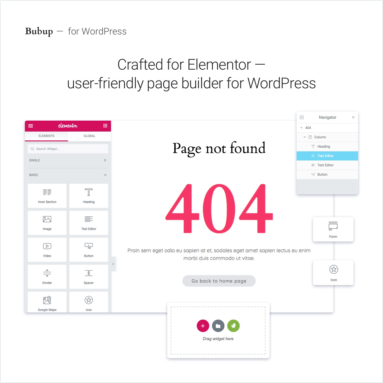 Bubup Elementor Template Kit Presentation