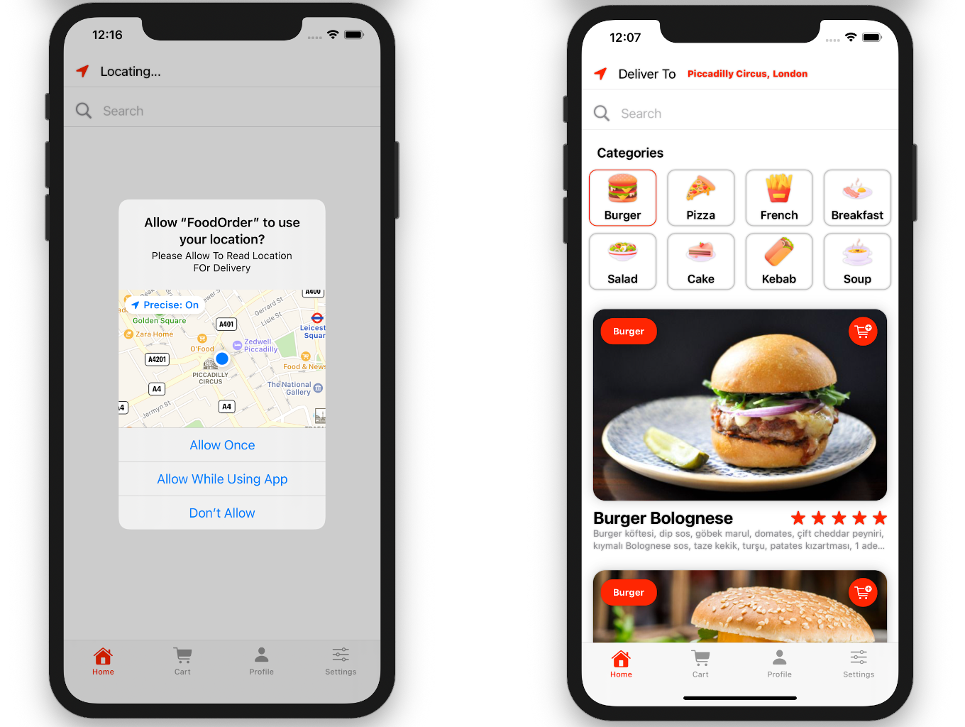 Food Order App | Full SwiftUI iOS Application - 1