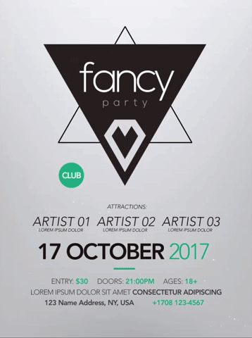 5-Pack Animated Party Flyers - 3