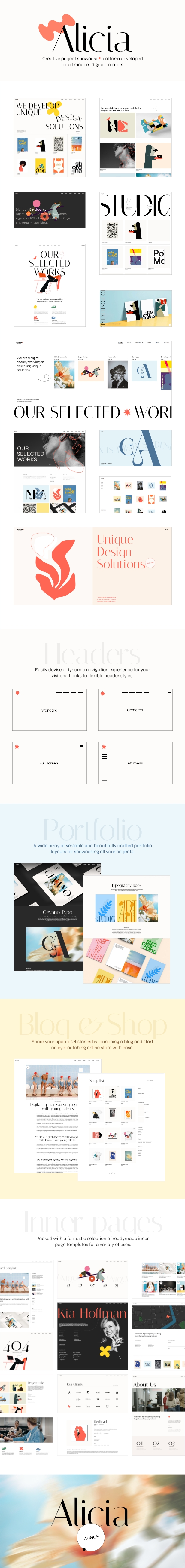 Alicia - Elementor Portfolio Theme - 2