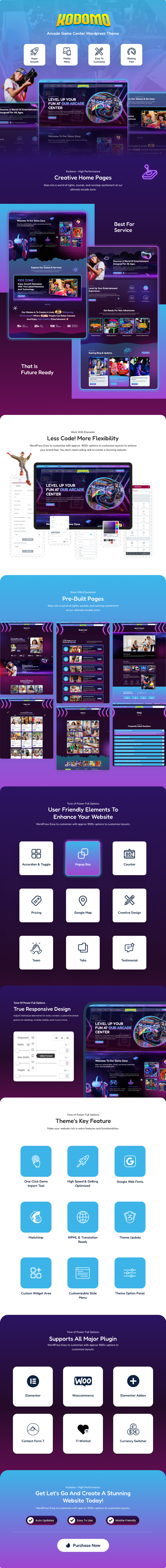 Kodomo - Arcade Game Center WordPress Theme - 1