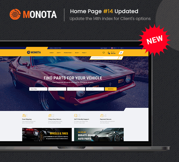 Monota — тема Opencart