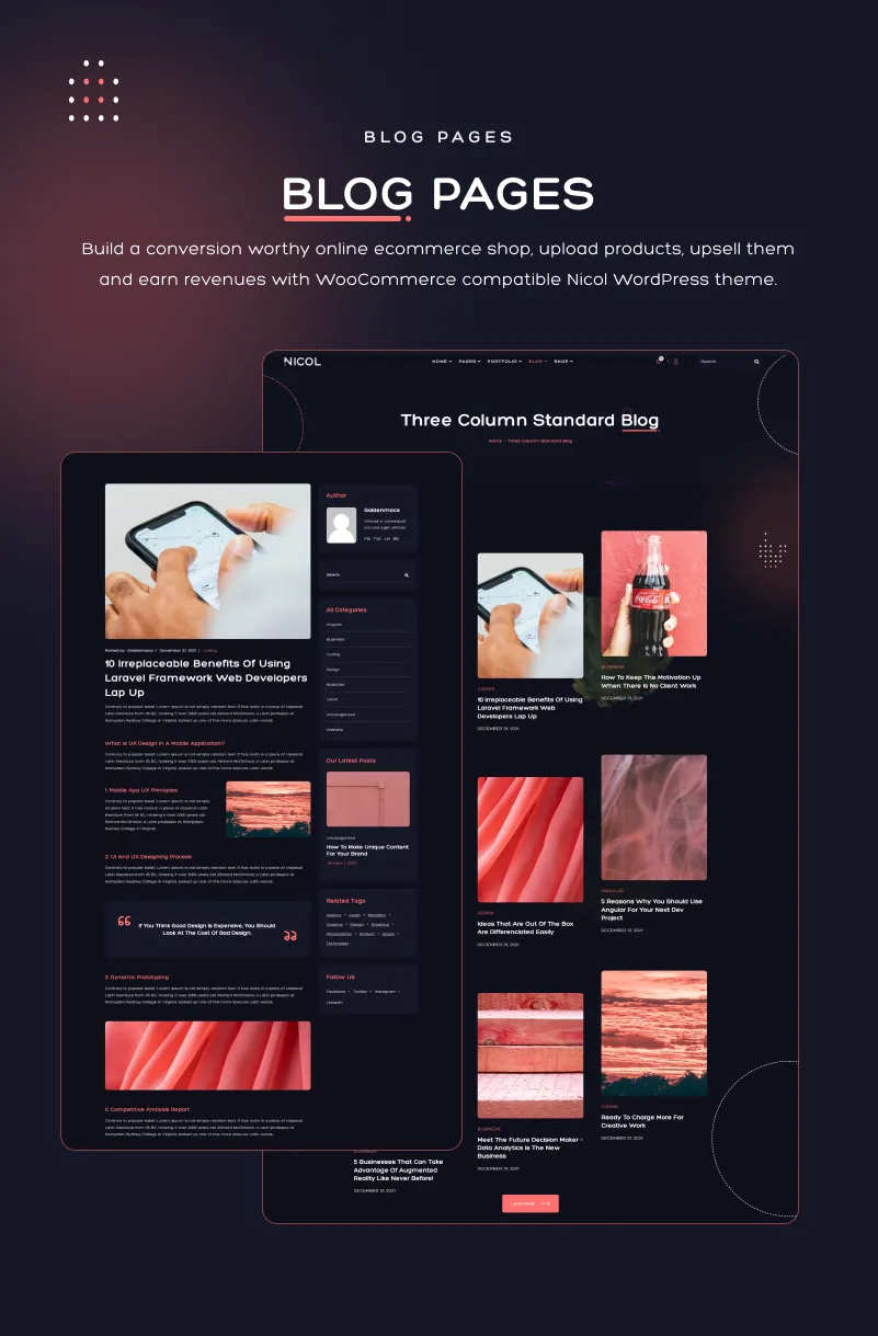 Digital agency WordPress theme | Nicol | Iqonic Design