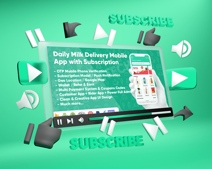 Dairy Products, Grocery, Daily Milk Delivery Mobile App with Subscription | Customer & Delivery App - 8