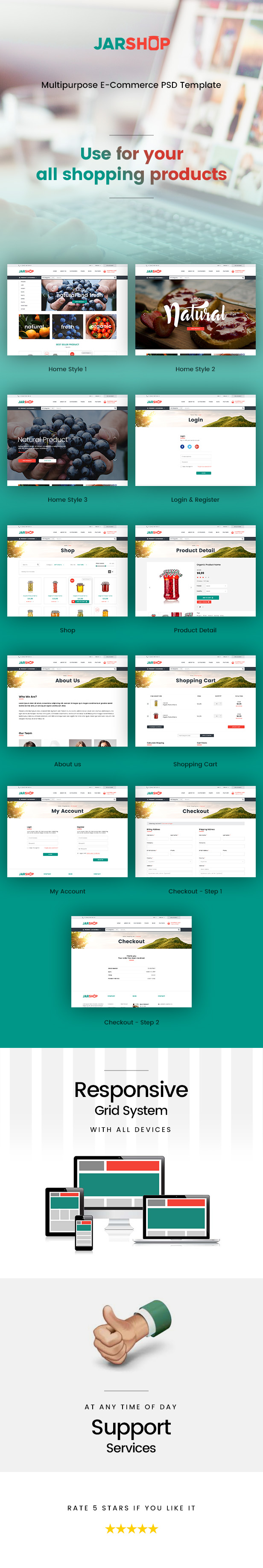 JARSHOP - Multipurpose E-Commerce PSD Template - 1