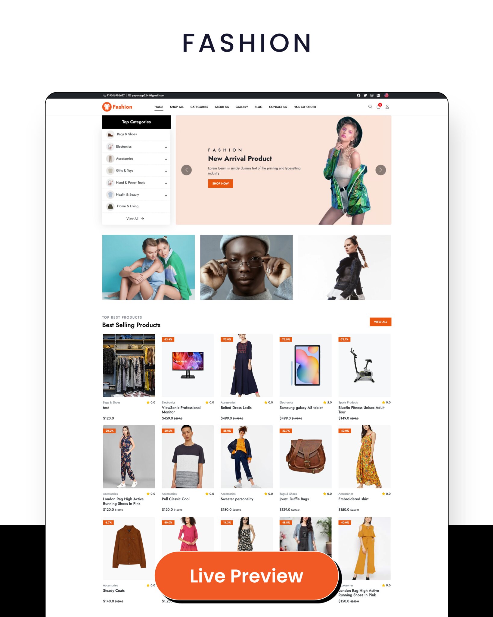 FashionHub SaaS - Multi Vendor SaaS eCommerce Business Website Builder SaaS