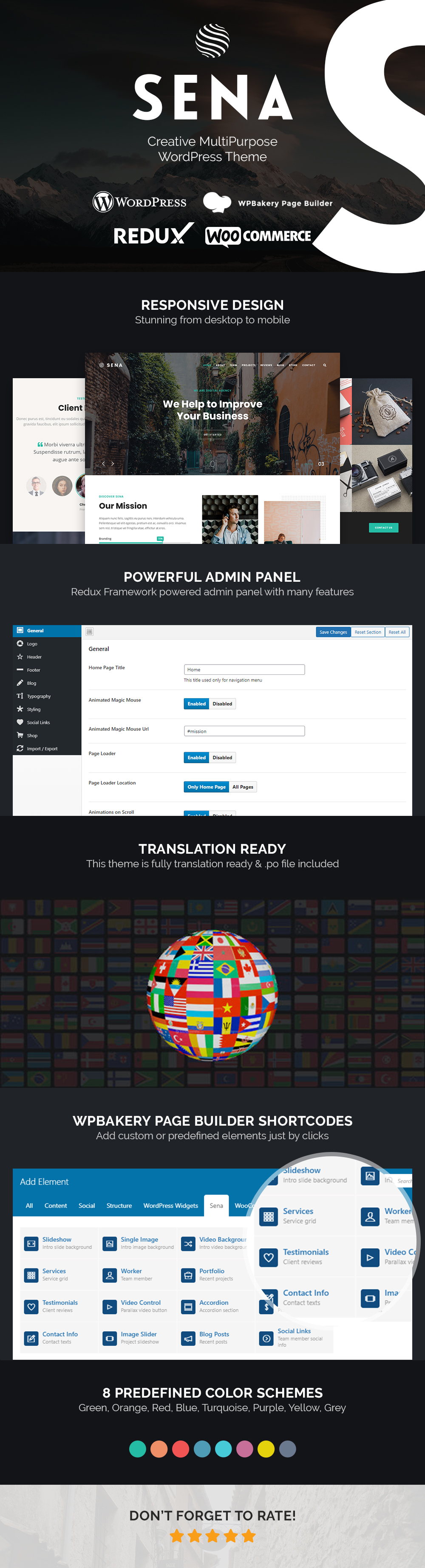 Sena - Responsive One Page Parallax WordPress Theme