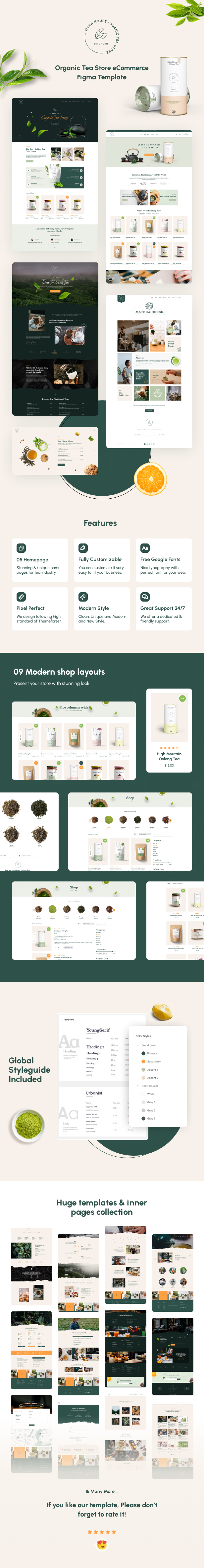 Organic Tea Store eCommerce Figma Template