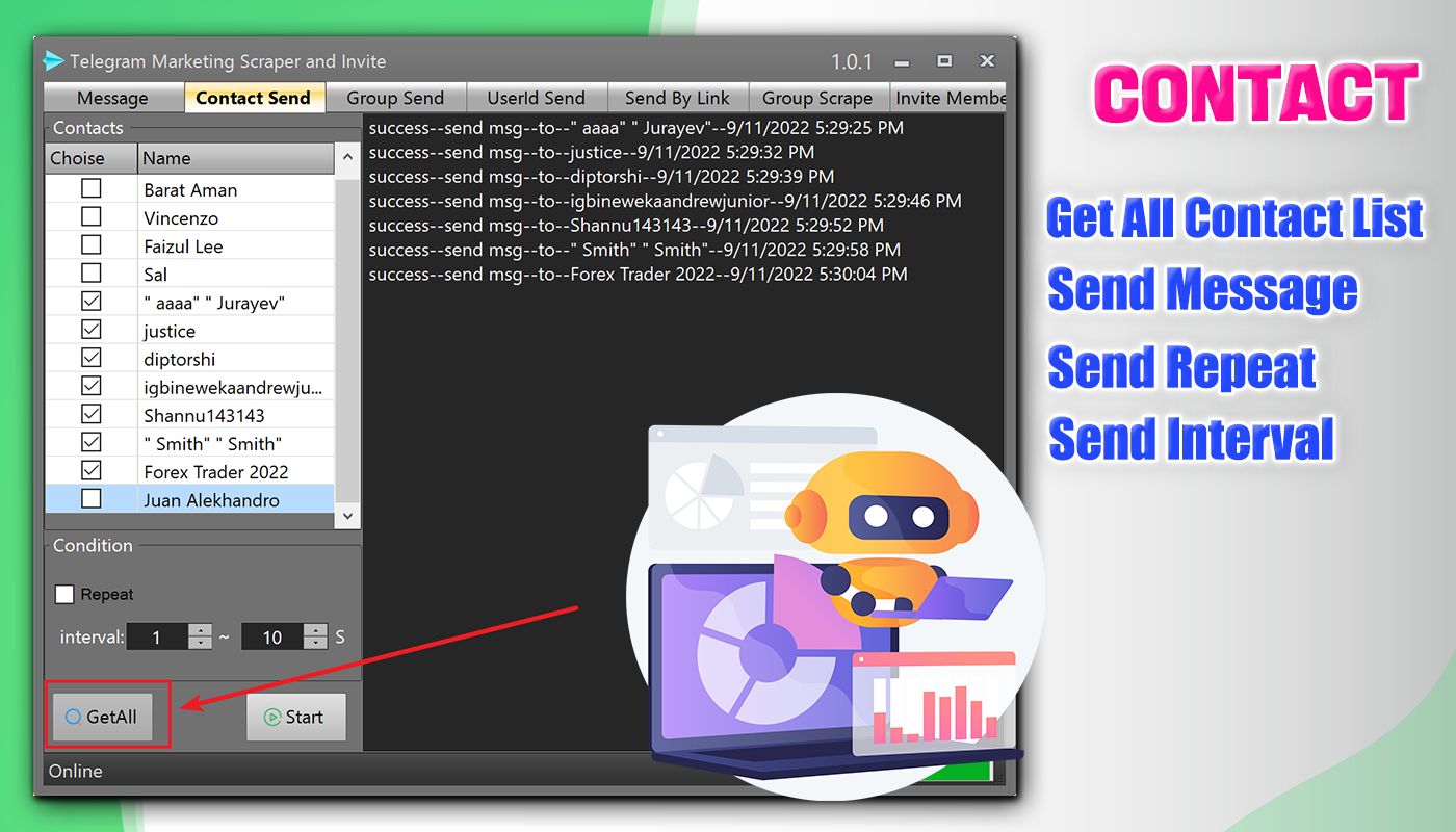 Telegram Marketing Scraper and Invite |Group|Channel|Users|Bulk Sender 5.0.1