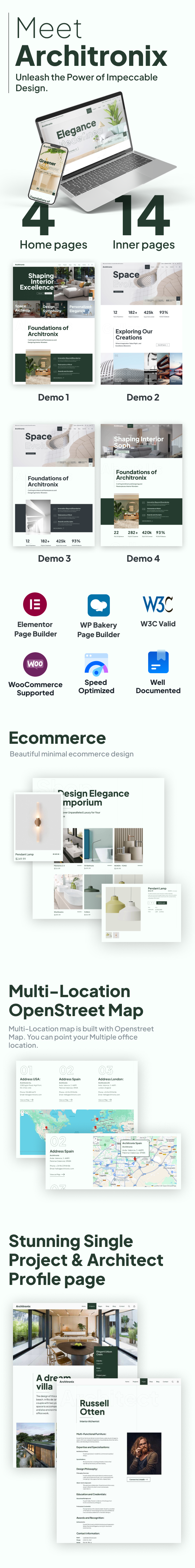 Architronix - Creative Interior Exterior Architecture Design Portfolio WordPress Theme
